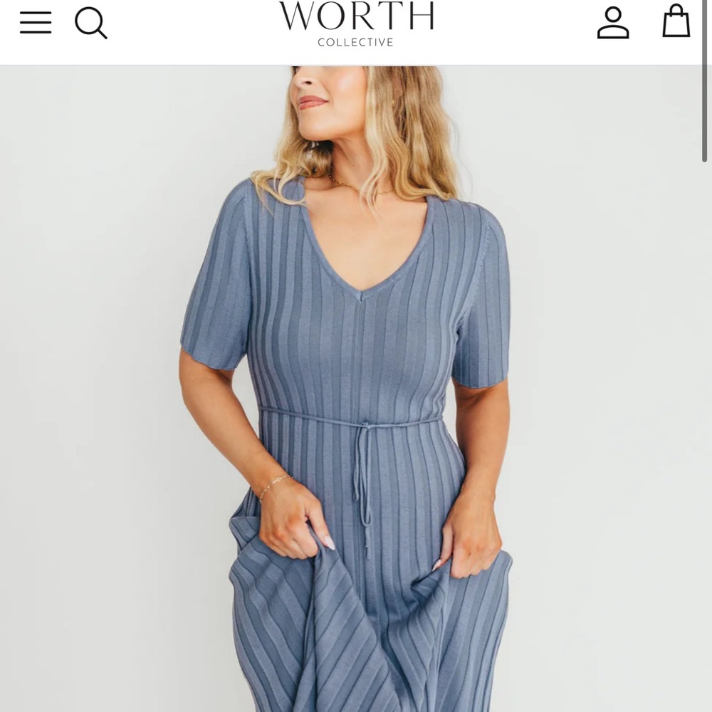 Worth Collective Ribbed Maternity dress